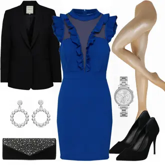 Outfit mit Schwarz High Heel Guess "Kia"