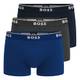 BOSS Herren Power Boxer Trunks Unterhosen Cotton Stretch 3er Pack, Farbe:Mehrfarbig, Wäschegröße:M, Artikel:-487 Blue/Navy/Grey