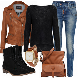 Outfit met blauw Gang "TOM TAILOR Pullover"