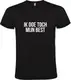 Zwart  T shirt met  print van  Ik doe toch mijn best.   print Wit size XXXXXL