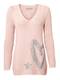 Heine Grobstrickpullover pastellpink / silber