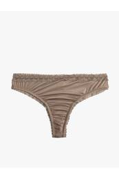 Lace Brazilian Panties Shiny Draped