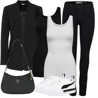 Dlouhé Outfit s Černá Elegantní Sako/Kožená Pánská Bund/Kožená bunda pro muže/Smokingové sako/Blejzrové Bund/Business Oblek/Pletený Sako/Kožená bunda/Neformální Sako/Blůzové Sako Lascana "Outfit na léto"