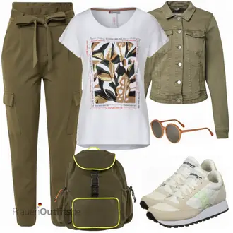 Outfit mit Weiß Sneaker Saucony "Outfits für jeden Tag"
