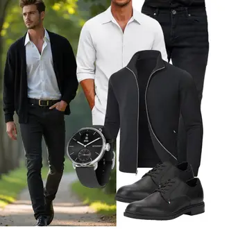 Casual Hochzeit Outfit mit COOFANDY "Freizeit Outfit"Look: Casual, Classic, Elegant, Stil, Hochzeit, Bar, Wasen