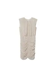 MANGO Kleid ''''Doty'''' creme / schwarz
