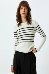 Black Striped Women's Sweater
