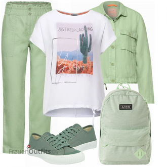 Outfit mit Grau Rucksack Dakine "Freizeit Outfit für den Frühling"