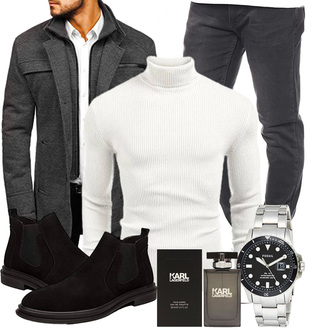 Mit Trennfächern Outfit mit Grau Tinkwell "Elegantes Herbst Outfit"