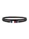 Tommy Hilfiger Casual Core Herren Armband Leder Schwarz, Edelstahl Silber 19 cm