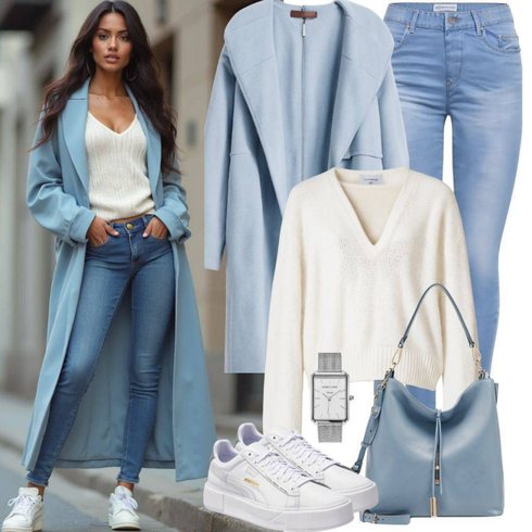 Comment poter Bleu clair/Bleu Manteau Teddy/Manteau de Laine/Manteau D'été/Manteau en Laine Polaire/Manteau Polaire Tricot/Manteau Oversize/Manteau Mi-long/Manteau en Cachemire/Manteau Léger ESPRIT avec Bleu clair Jeans Jean Push-up/Jean Sweat/Jeans à Enfiler/Veste en Cuir/Jean Taille Haute/Jeans avec un Trou/Jeans Thermiques/Chaussures en Cuir/Jean Motard Résumé