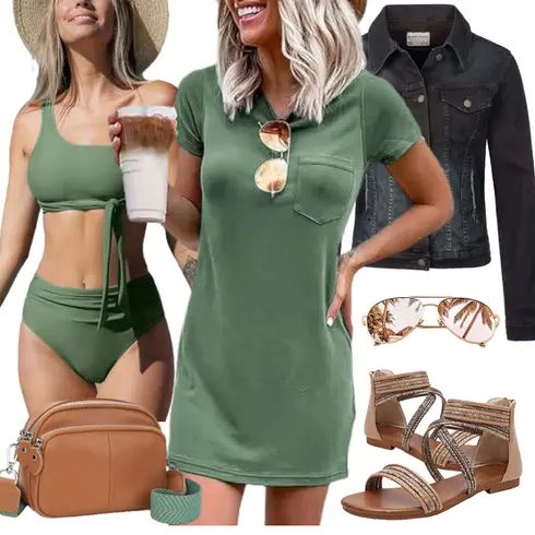 Beige/Braun T-Strap-Sandale/Sandalen Bequem/Sommer Schuh/Geflochtene Sandale/Gladiator-Sandale/Riemchen Sandale/Römer Sandale DorkasDE kombinieren