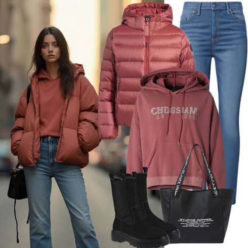 Rot/Dunkelrot/Rosa/Bordeaux Sweatmode/Bluse Große Größe/Tunika/Ausgefallener Hoodie/Hoodie/Strick Hoodie/Sport Hoodie/Sport Sweatshirt Only kombinieren