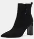Schwarze Leder Stiefeletten
