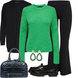 Outfit met Zwart Stretchbroek Only "Perfect voor de herfst"