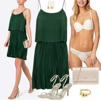 Outfit mit Weiß/Creme/Beige/Rosa Bügel-BH/Bügel-Bh/Lederjacken für Männer/Durchsichtiger BH/Soft Bh/Push-Up-Bh/Minimizer-Bh/Balconette-Bh PASSIONATA "Elegantes Sommer Outfit"