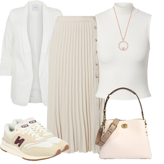 Outfit mit Blau Etui/Uhrenbox/Uhren Geschenkset Swarovski "Stylisches Outfit für den Frühling"