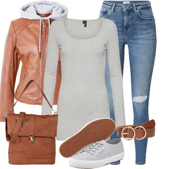 Moto tenues avec Orange/Marron/Rouge Veste de Motard/Veste extraordinaire/Veste en Simili Cuir/Veste à Capuche/Veste avec Zip Latéral/Bomber en Cuir/Veste en Cuir/Veste de Moto/Vintage Veste en Cuir gipsy by mauritius "Tenue légère"Look: Moto, Équitation
