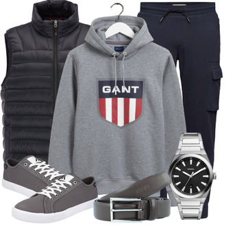 Outfit mit Grau Sneaker Calvin Klein Jeans "Alltags Outfit"