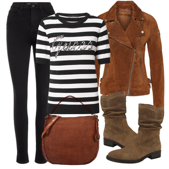 Outfit s Černá Třpytivé Šaty/Pletený Oděv/Svetrové Šaty Guess "Zimní outfity"
