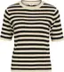 Object Objester S/s New Knit Pullover Tops & T-shirts Dames - Shirt - Zand - Maat L