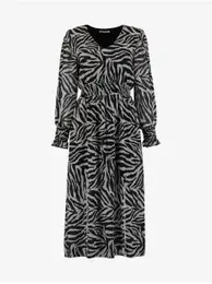 Hailyjeve rne vzoraste maxi obleke Hailys Zebra - enske