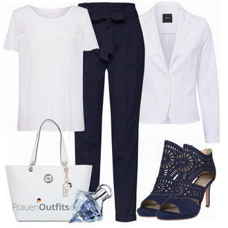 spitze Outfit mit Blau/Dunkelblau Sandalette/Schuh Ohne Schnürsenkel/SommerStiefelette/Sommer Schuh/Sandalen Mit Absatz/Eleganter Schuh Bullboxer "Business Look"