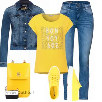 Outfit mit Gelb Sneaker Superga "Perfekt für den Sommer"