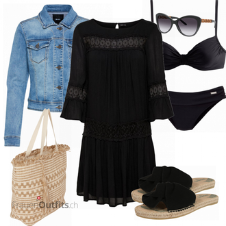 Outfit mit Blau Bademode Lascana "Sommer Bekleidung"