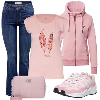 Djeveruša Outfit sa Pink Hlača Velika Veličina Only "Outfit za slobodno vrijeme"