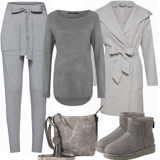 Outfit mit Grau Stiefel UGG "Grey"
