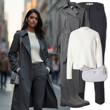 Rote und schwarze Gummistiefeletten Outfits image