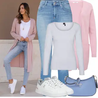 Kombinacije za zimu Boho, Stil sa Plava/Svjetloplava Jeggings/Traper Tajice/Skinny Hlače Only, Bijela/Siva/Krem/Svjetlosiva Skate cipela/Kožna tenisica/Niska Tenisica/Tanka tenisica ON "Zimske Odjeće"Look: Rap, Stil, Disko, cool, Prekrasan, Old Money, Besprijekorno, Unisex, Skater, Sportski