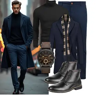 Outfit mit Blau Hose Blend "Freizeit Outfit"