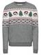 Pier One Pullover ''''Placed Jacquard Jumper with Santa'''' grau / weiß