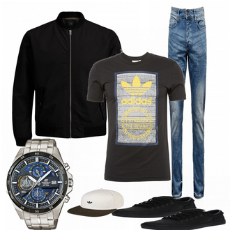 Outfit mit Blau Sneaker Timberland "Ediz"