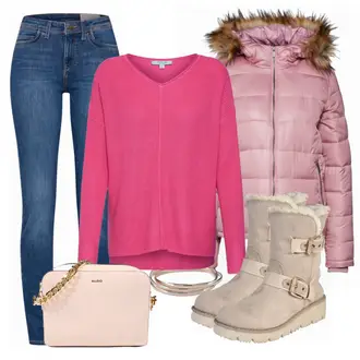 Winter Outfits mit Blau/Türkis Hose Große Größe ESPRIT "Comma"