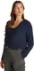 Tommy Hilfiger Damen Pullover Cardi Fine V-Ausschnitt, Blau (Dark Night Navy), M