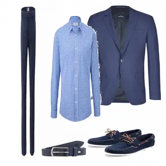 Business Outfits mit Blau Anzug Daniel Hechter "Lacoste"