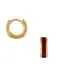 Orelia Ohrringe gold / dunkelrot