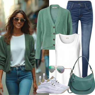 Sommer Outfits Beerdigung mit Weiß/Creme Chunky Sneaker Buffalo "Schones Frühlingsoutfit Outfit"Look: 40 Geburtstag, Bayram, Pop Konzert, Beerdigung, Rave, Taufe, Bank, Gala
