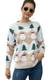 Spec4Y Damen Pullover Sweatshirt Weihnachten Sweater Langarm Jumper Rundhals Langarm Bluse Casual Winter Pulli Khaki Medium