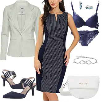 Elegante Outfits Lang mit Weiß/Lila/Creme/Silber/Rosa/Hellgrün Schultertasche/Hüfttasche/Brieftasche/Kleine Tasche/Clutch/Gürteltasche/Baguette-Tasche/Gürteltasche valentino "Elegantes Business Outfit"