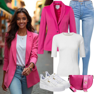 Été tenues avec Rose Veste en cuir pour hommes/Blazer Boyfriend/Blazer Oversize/Blazer Long/Veste en Cuir pour Homme/Blazer Élégant/Veste de Blazer/Blazer Court/Blazer Chemisier Pieces "Tenue de printemps"