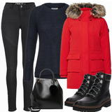 Winter Outfits mit schwarzen Leggings image