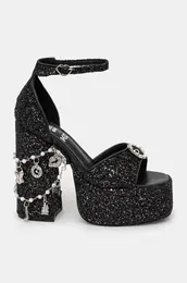 Sandali x Rocky Horror Show Frank N Furter Charm Heels rna barva, Frank N Furter
