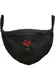 Mister Tee Mask ''''Rose Face'''' smaragd / tanne / rostrot / feuerrot / schwarz