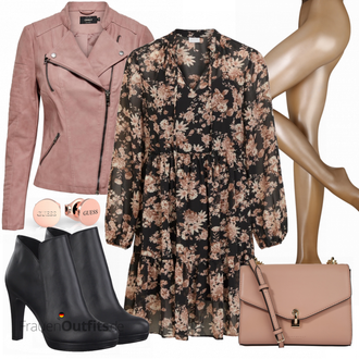 Outfit mit Beige/Braun/Rosa/Weiß Bikini große größe/Leggings Große Größe/Hose Große Größe Falke "Outfit für den Frühling"