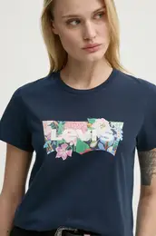 Bombana kratka majica LSE THE PERFECT TEE enska, mornarsko modra barva, A2086