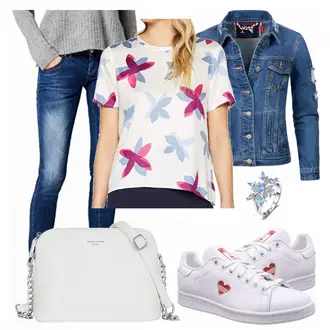 Outfit mit Grau Sneaker Jack & Jones "LTB"